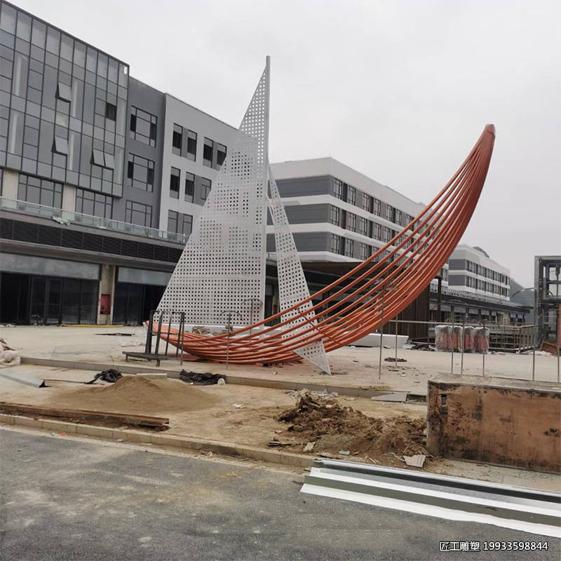 |凯发娱乐官网地址电玩下载不锈钢帆船雕塑 户外大型创意摆件景